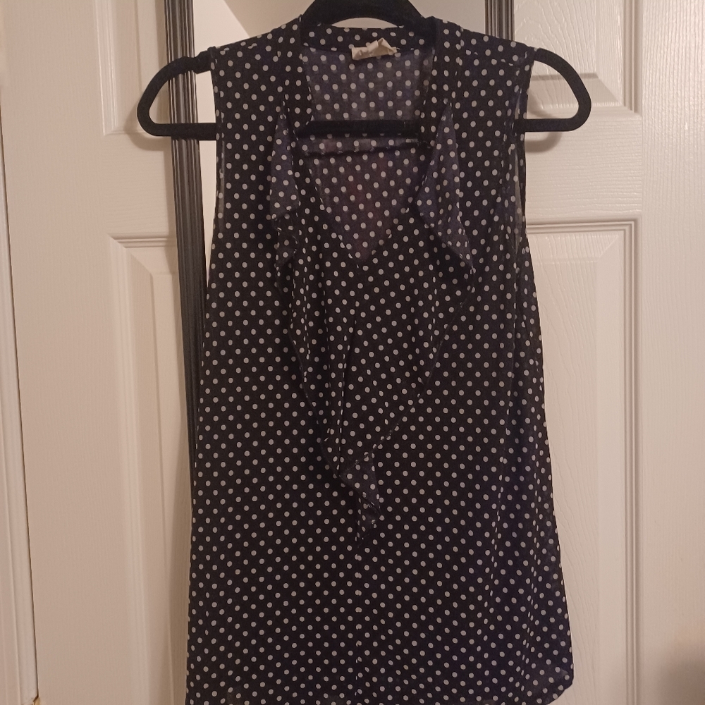 Black and White polkadot tank top